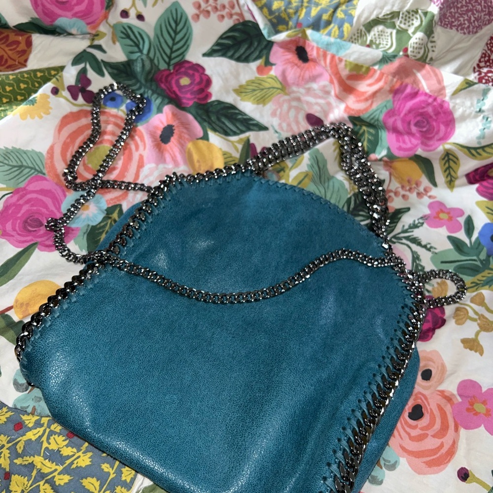 Stella McCartney Teal Chain-Trimmed Purse 💚 - Picture 10 of 12